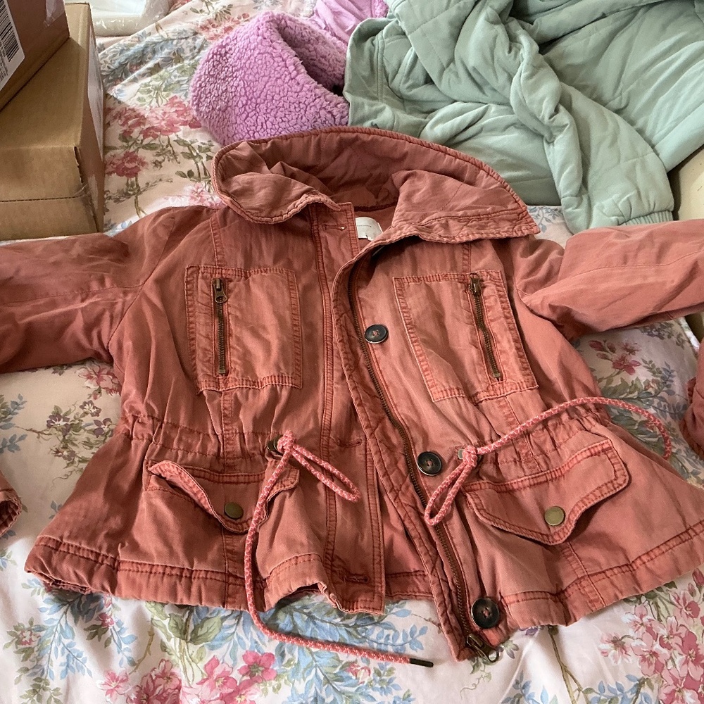 Anthropologie Peplum Winter Coat - Rust Color Size Medium